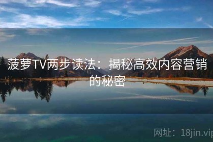 菠萝TV两步读法：揭秘高效内容营销的秘密
