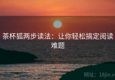 茶杯狐两步读法：让你轻松搞定阅读难题